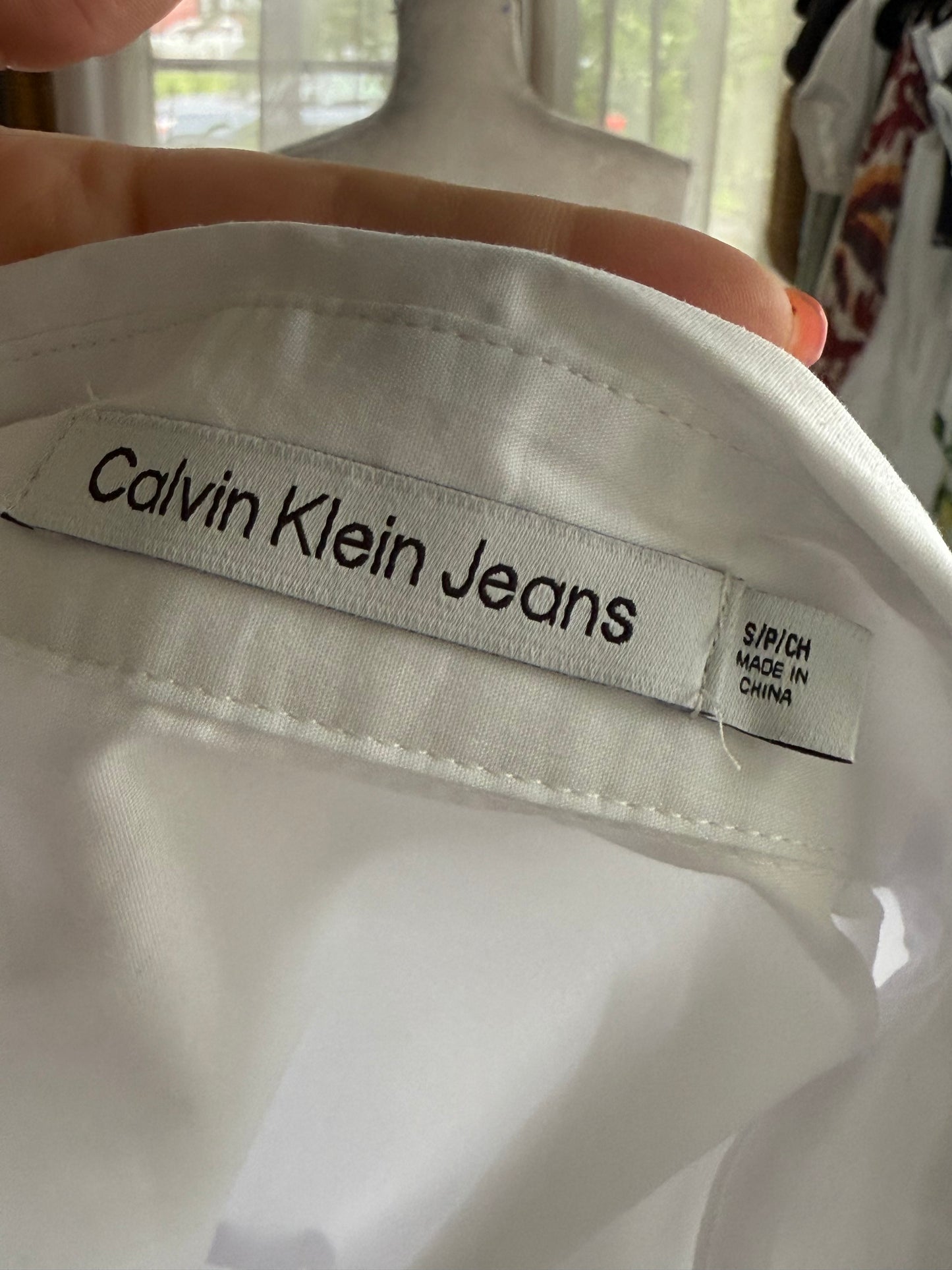 Calvin White White button up