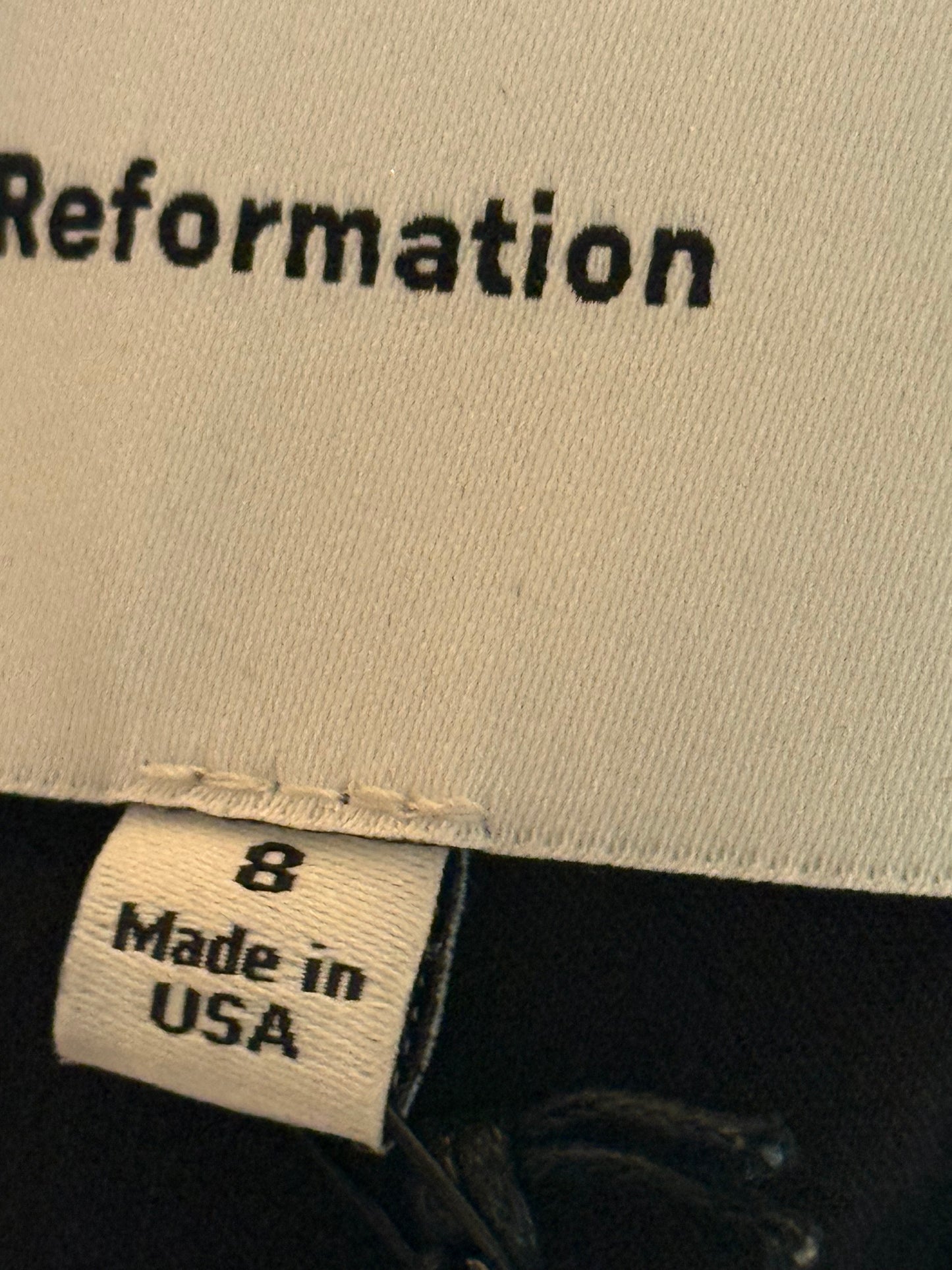 Reformation Black Cotton Dress