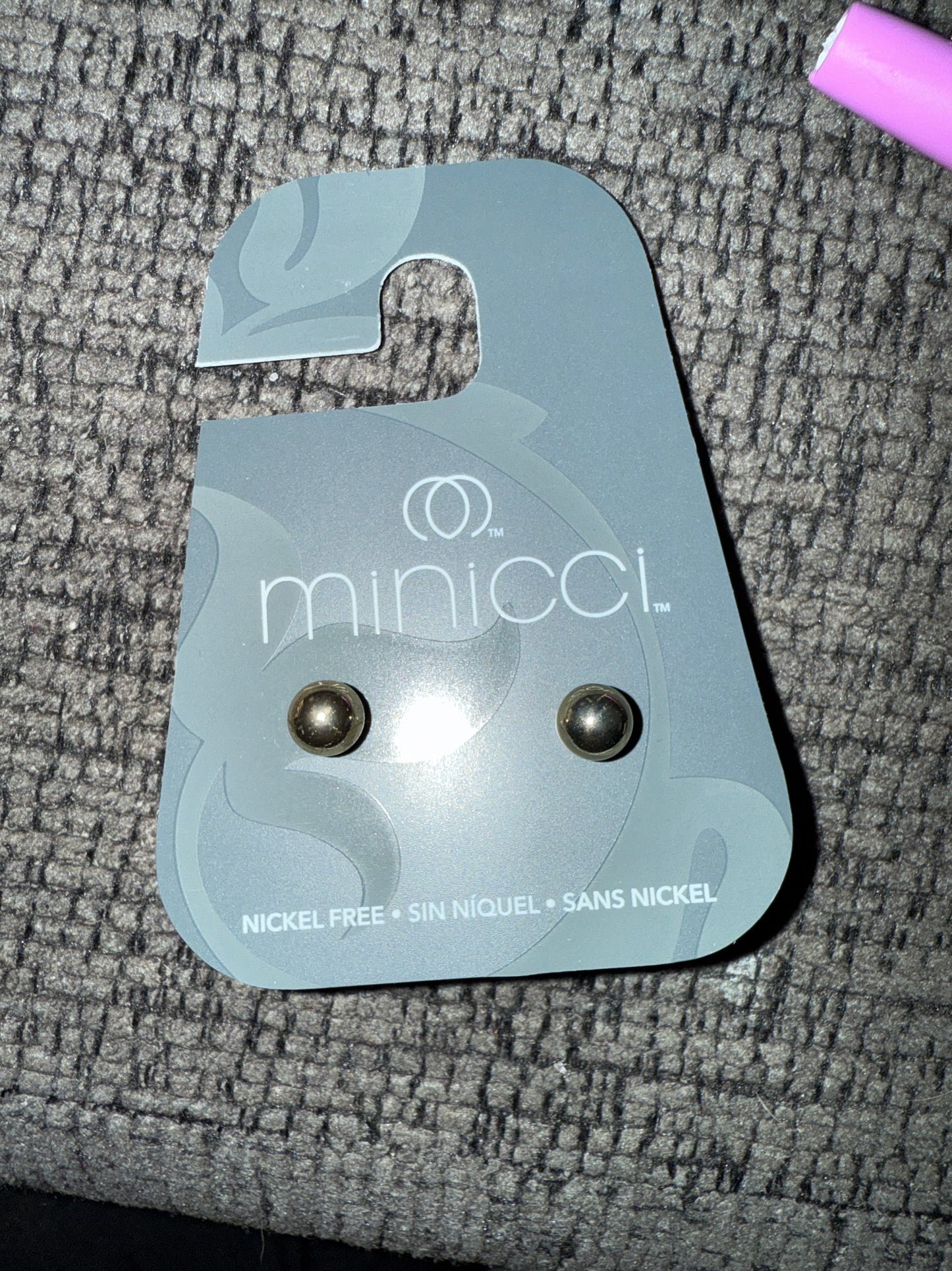 Minicci Nickel Free Gold Ball Stud