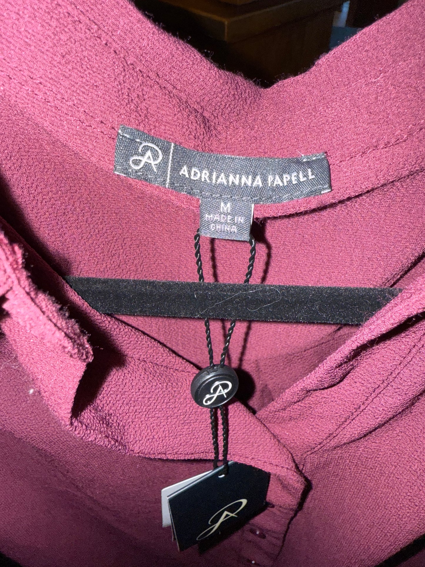 Adrianna Papell Burgundy Blouse