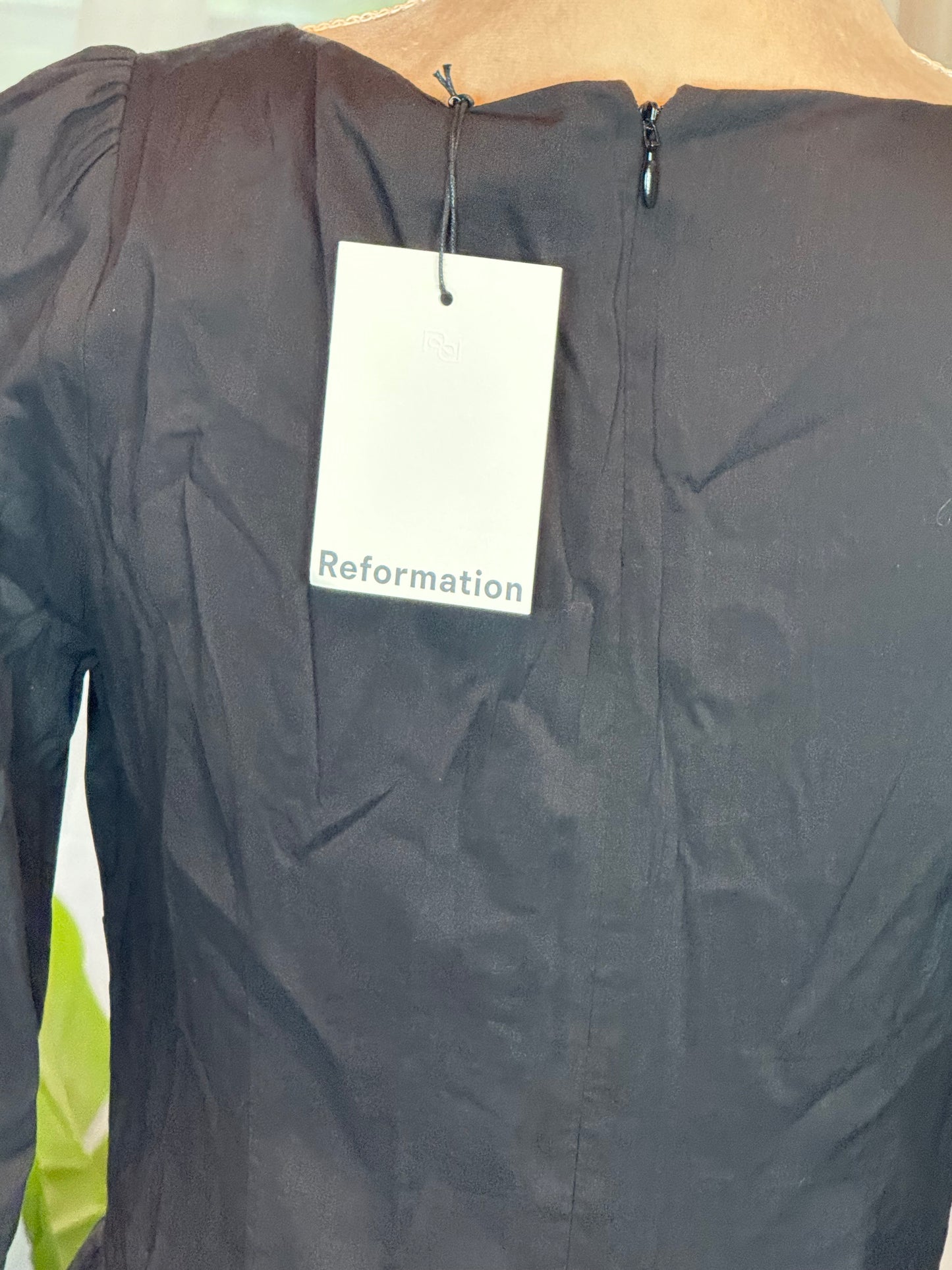 Reformation Black Cotton Dress