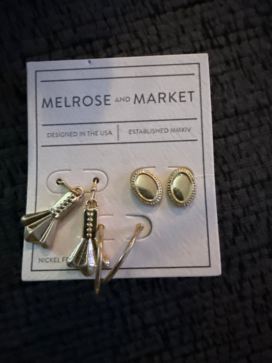 Melrose & Market Gold Toned Earring Set