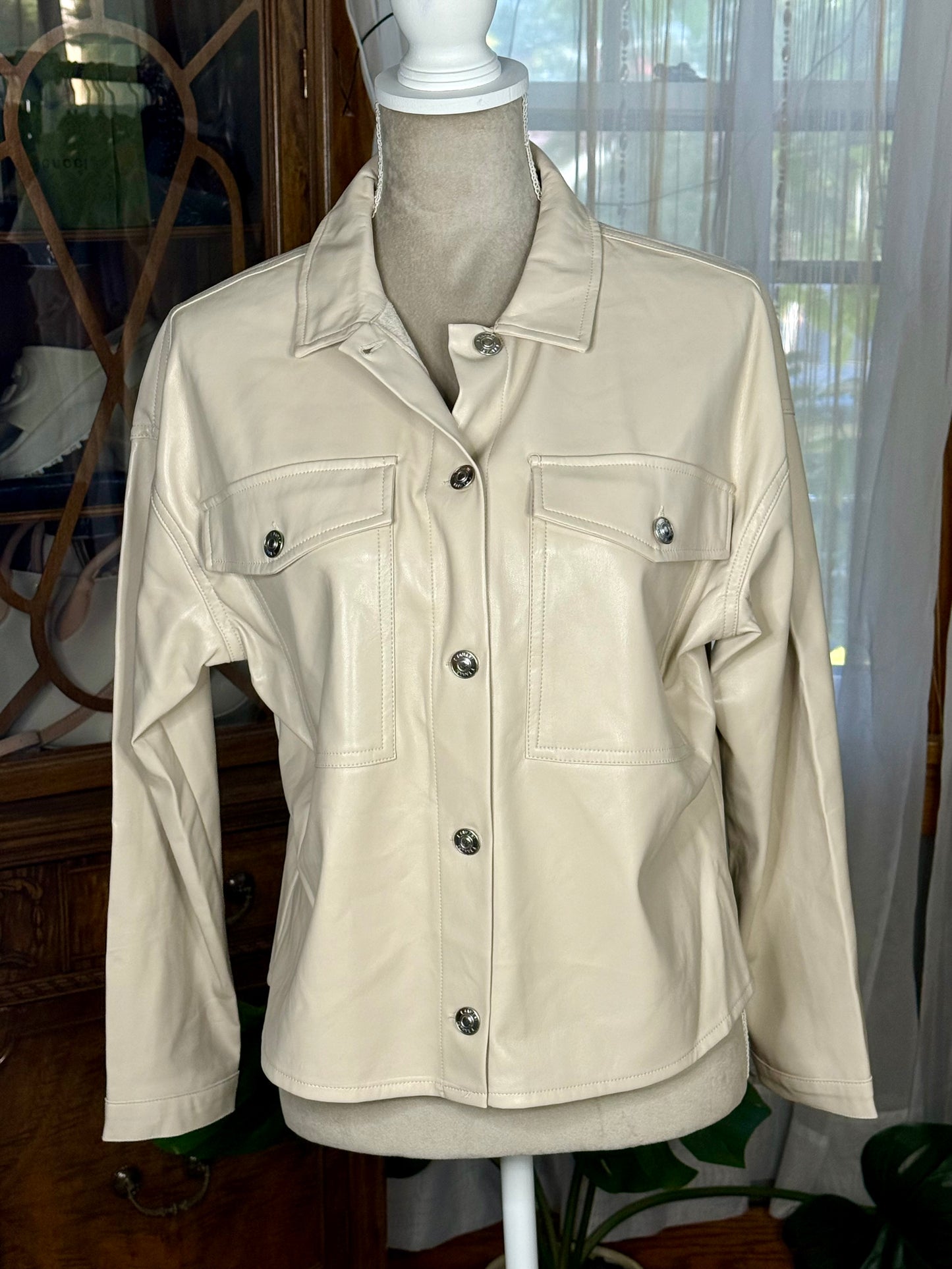 Tahari Faux Leather Jacket