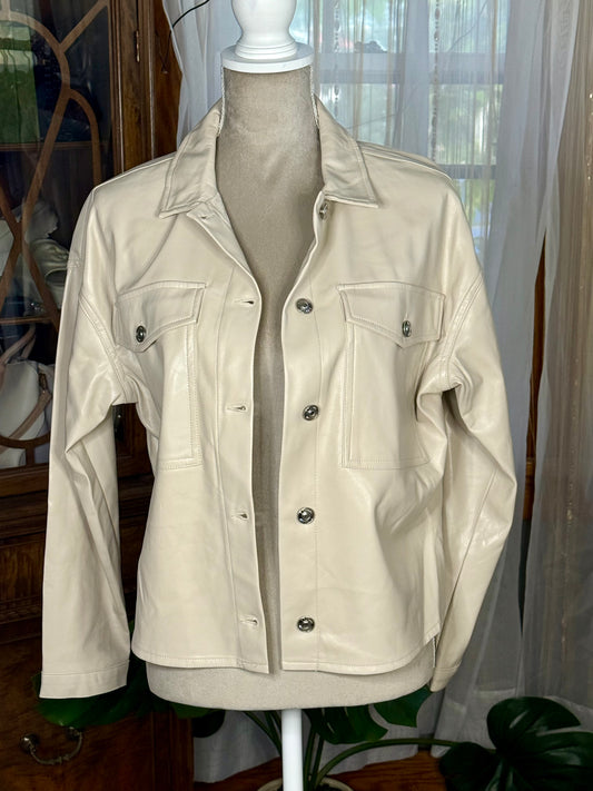 Tahari Faux Leather Jacket