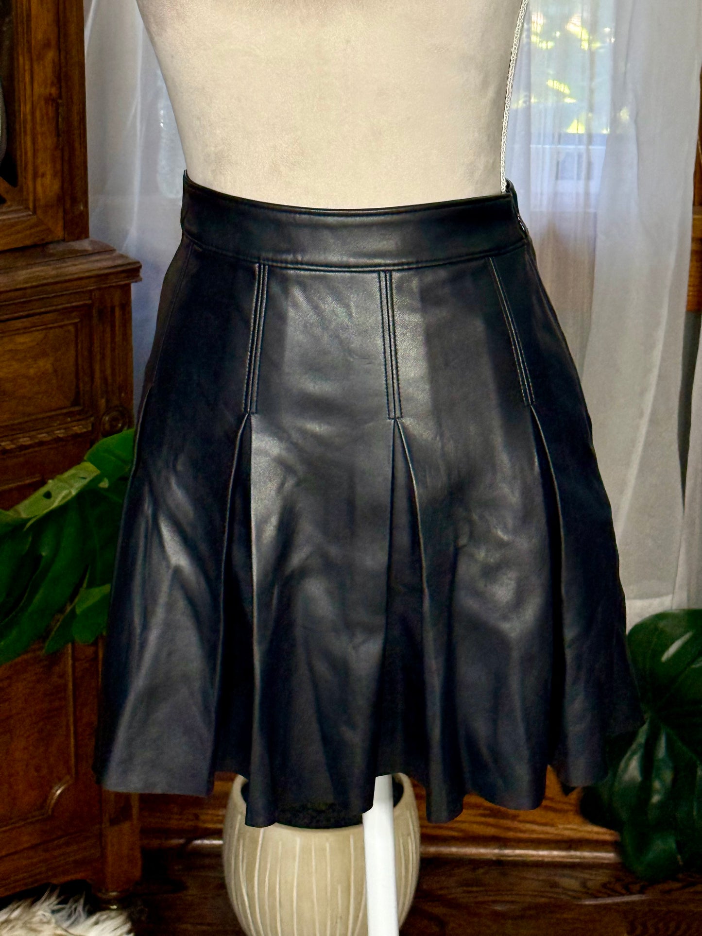 Hollister Faux Leather Mini Skirt