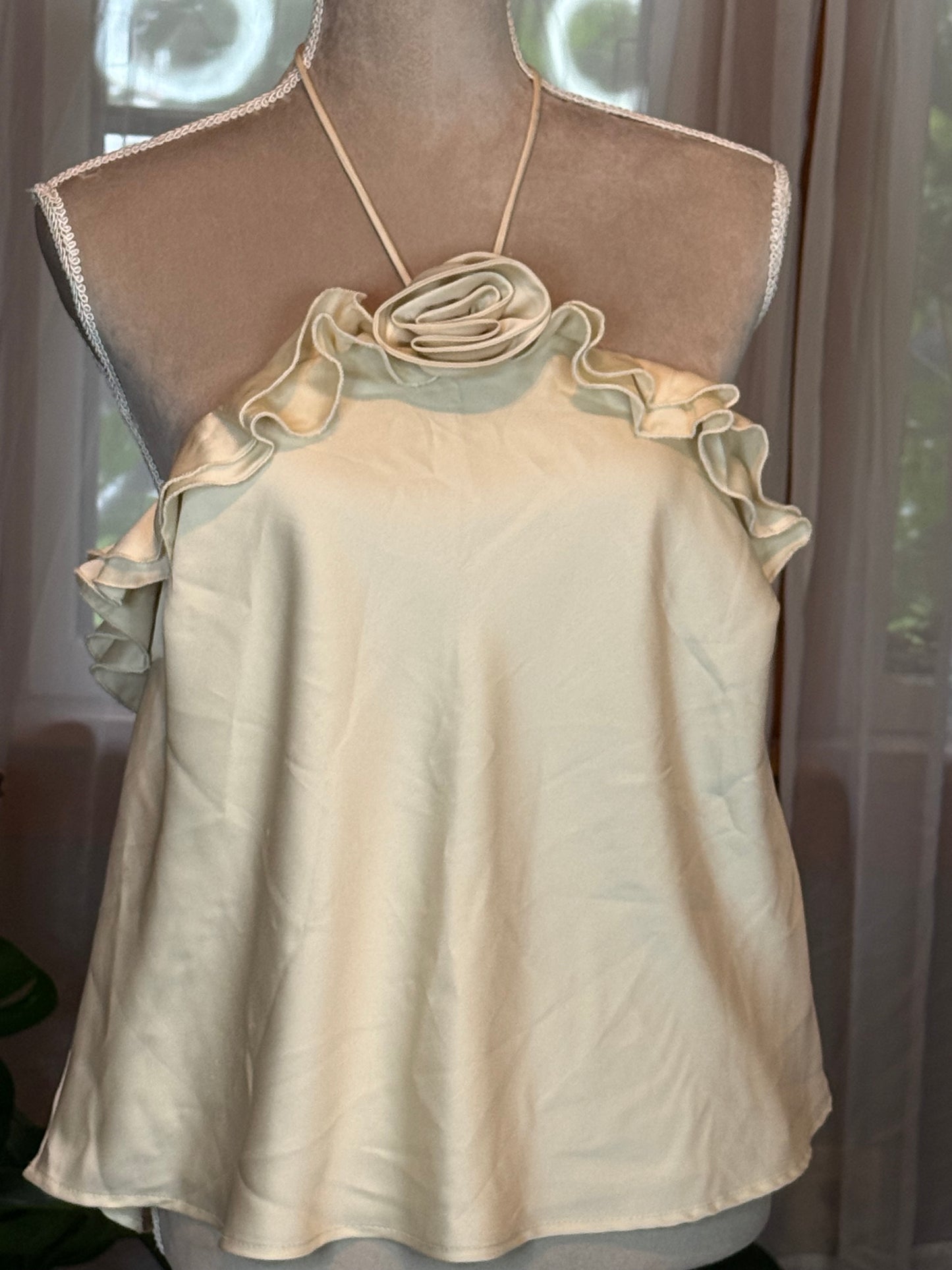 Astr the Label Satin Rosette Halter