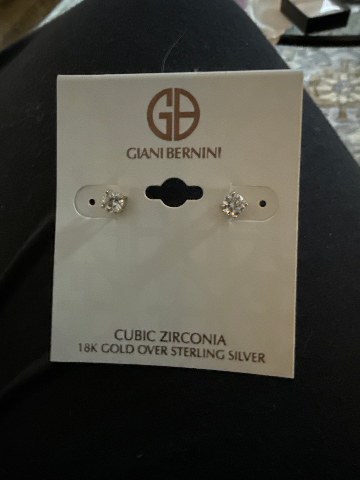 Giani Bernini 18K Gold over .925 CZ Stud