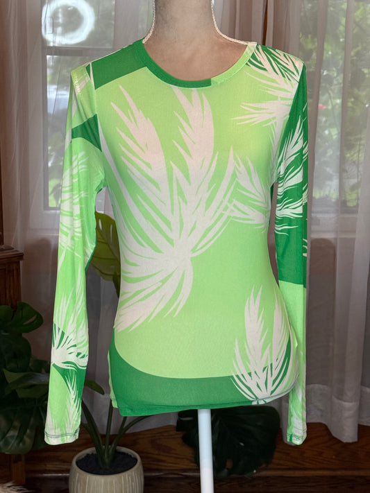 AFRM Mesh Palm Print Top