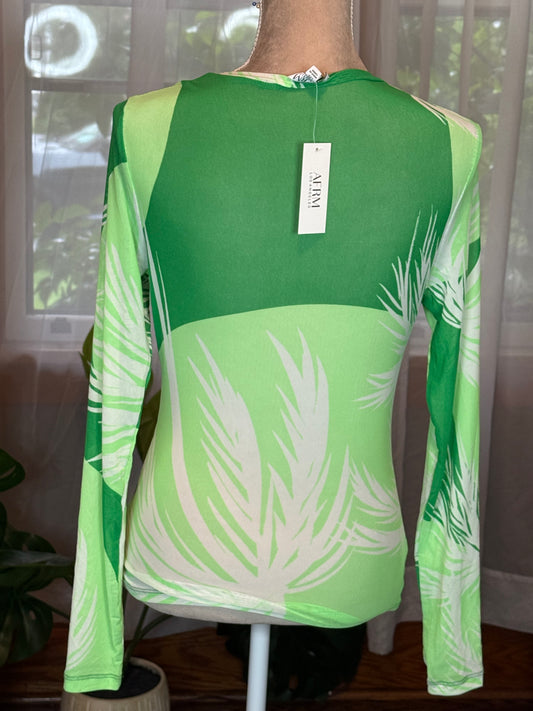 AFRM Mesh Palm Print Top