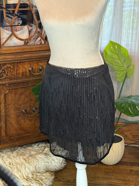 Avec Les Filles Fringe Mini Skirt