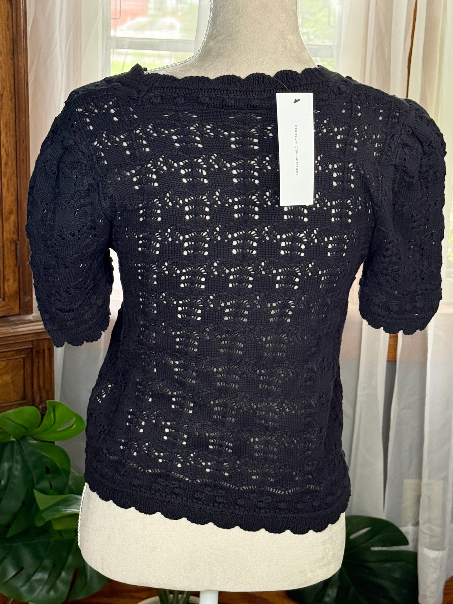 French Connection Crocheted Sweater