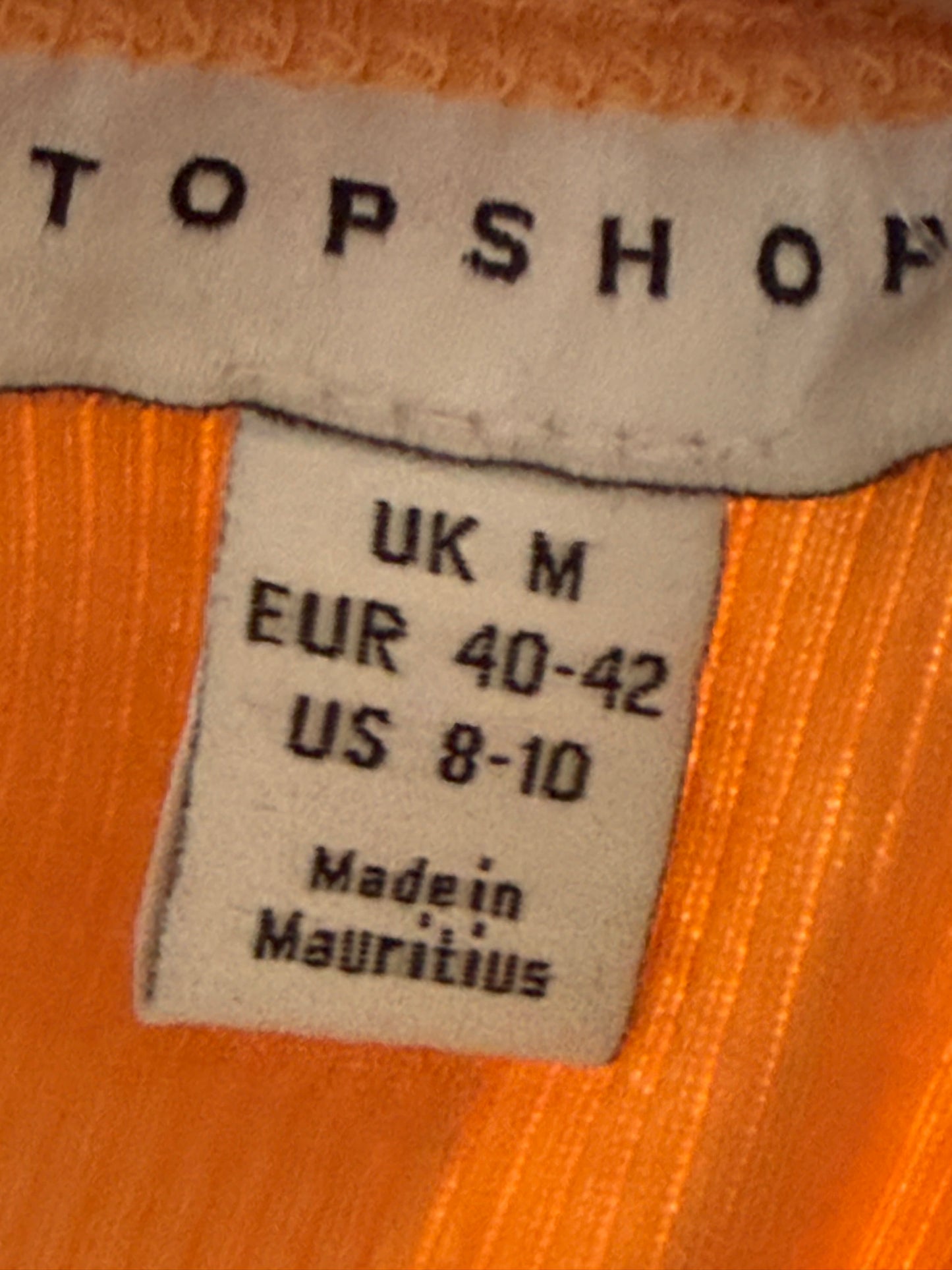 Topshop Orange Crop Tank