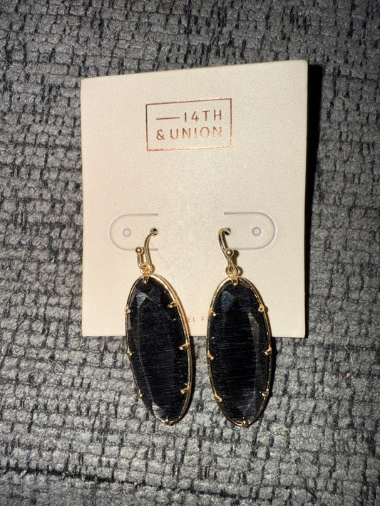 14th & Union Black Dangle Earring