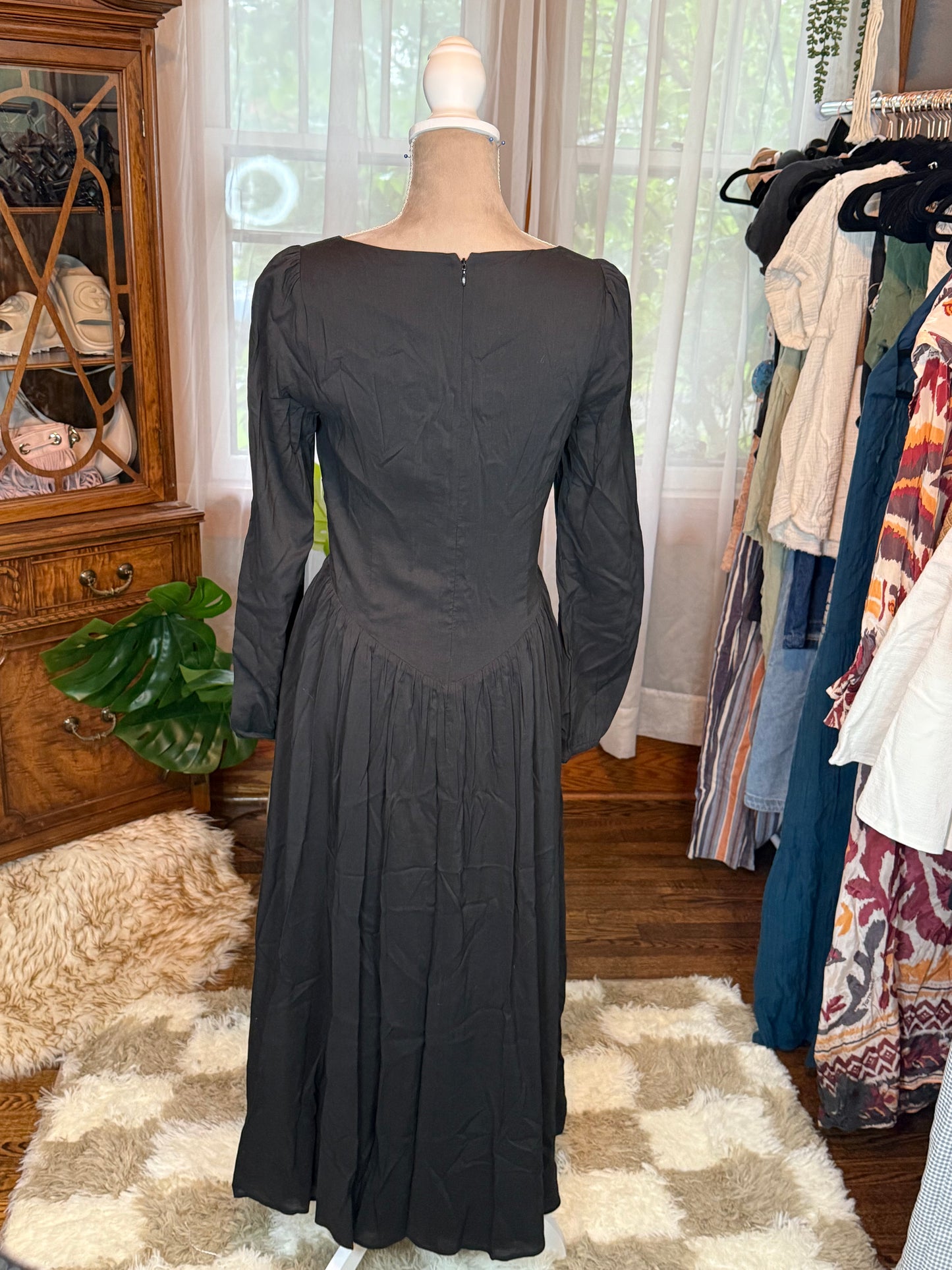 Reformation Black Cotton Dress