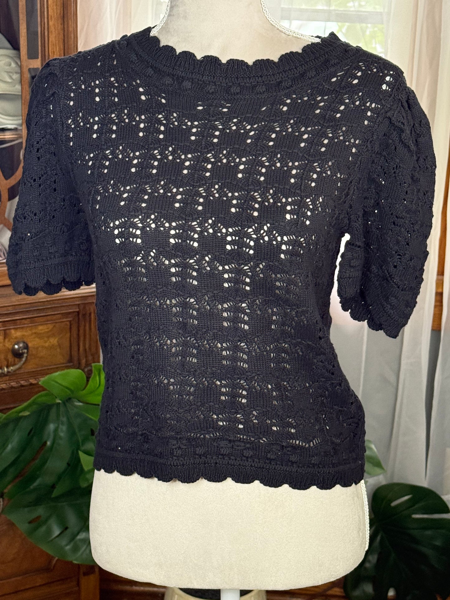 French Connection Crocheted Sweater