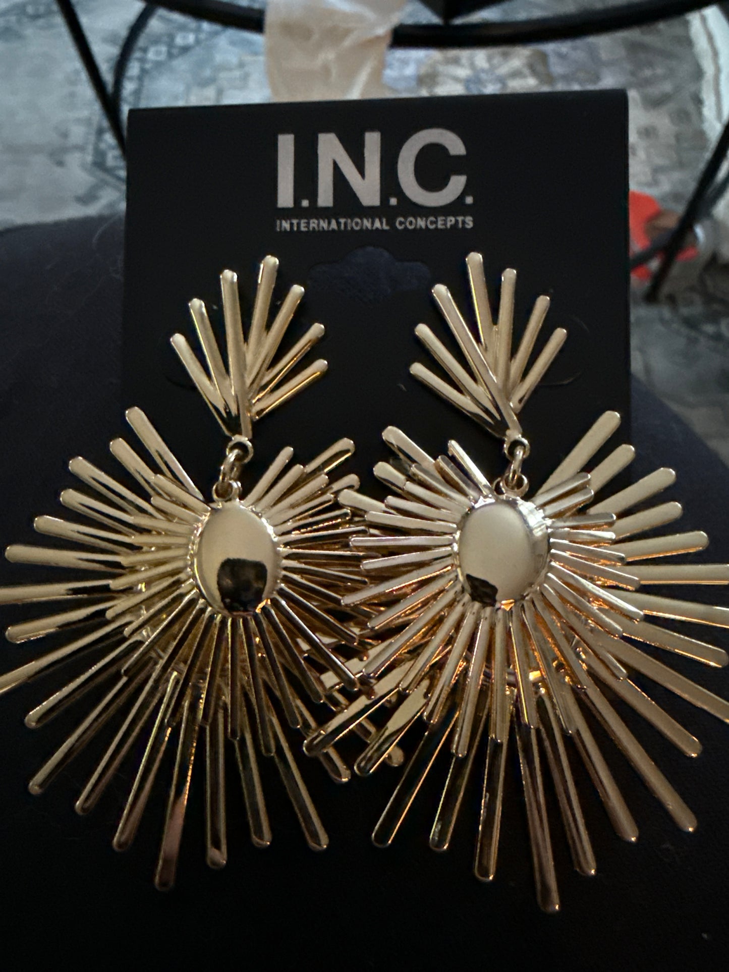 I.N.C. Gold Sunburst Earring