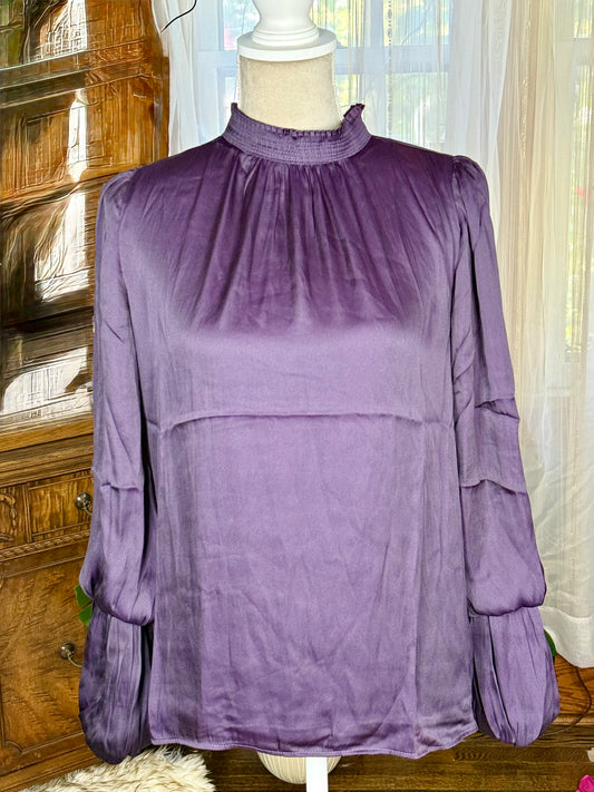 Carmen Marc Valvo Purple Blouse
