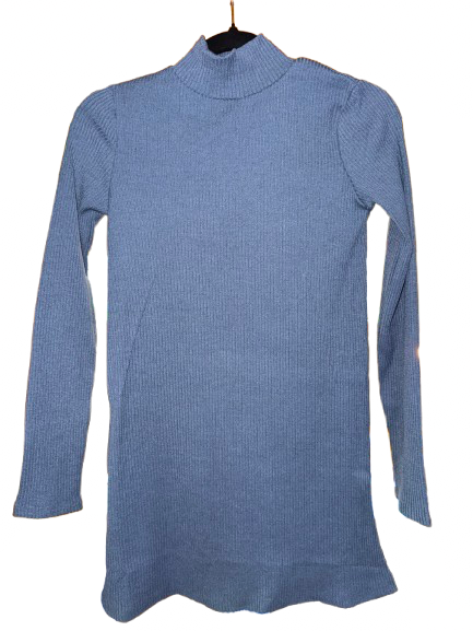 Mango Blue Mock neck Sweater Dress