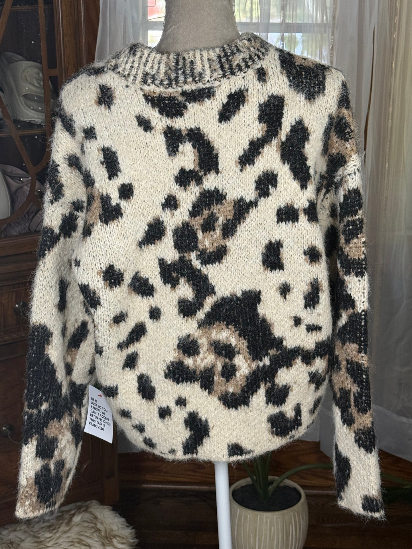 Topshop Animal Print Sweater