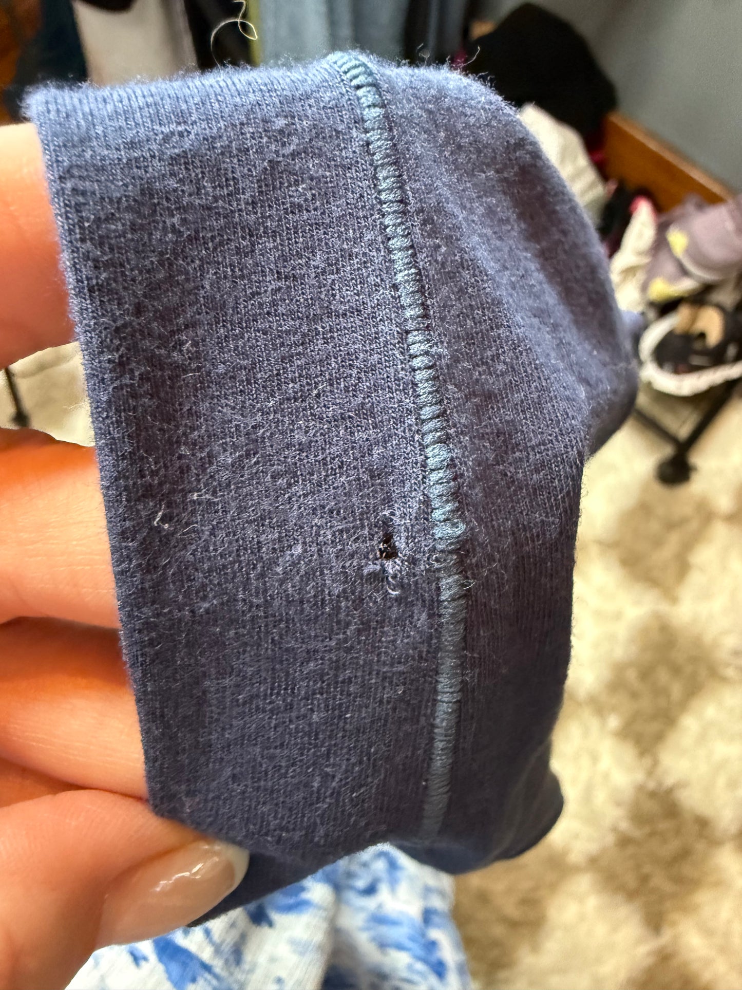 Skims Blue Foldover Pant