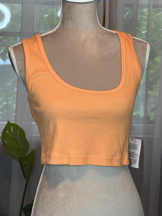 Topshop Orange Crop Tank