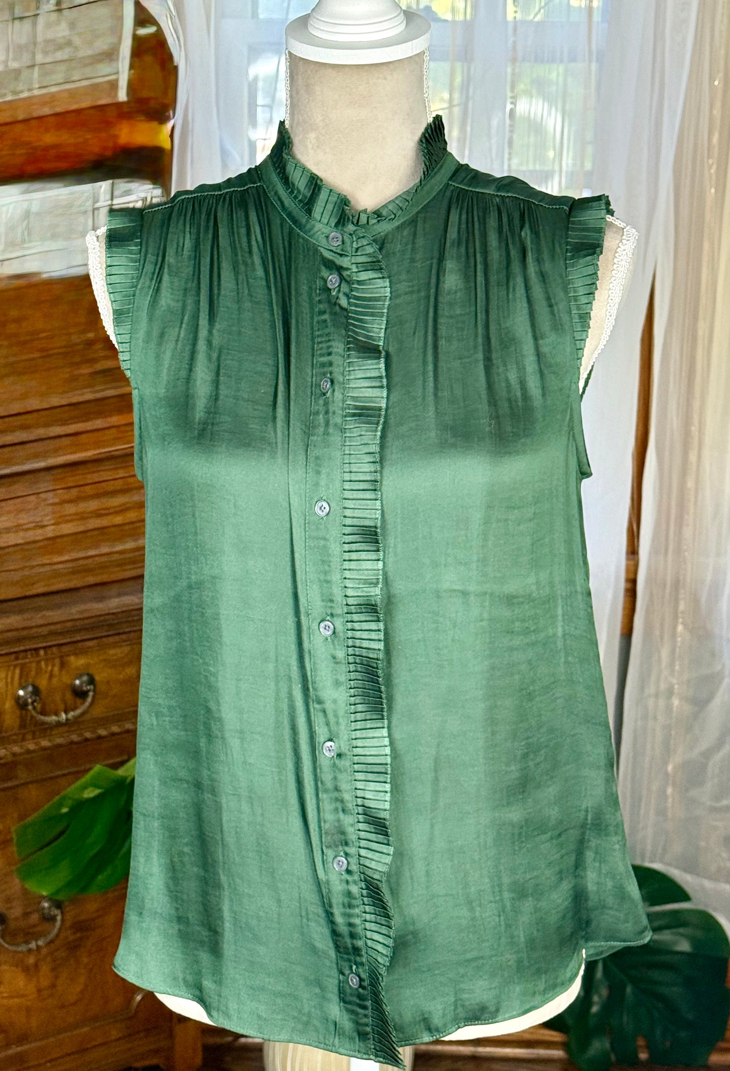 Banana Republic Green Tank Blouse