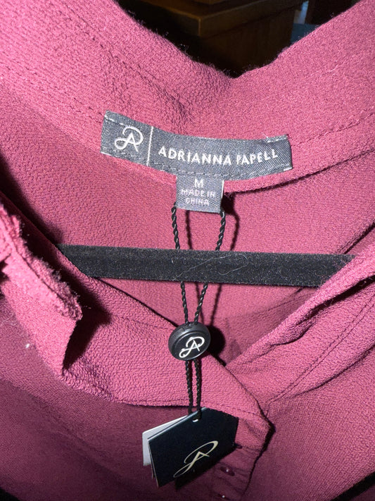 Adrianna Papell Burgundy Blouse
